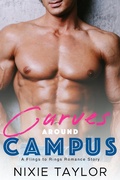 Cover: Curves Around Campus (Flings to Rings, #4) - Flings to Rings
