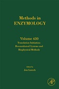 Cover: Translation Initiation: Reconstituted Systems and Biophysical Methods: Volume 430 - Academic Press