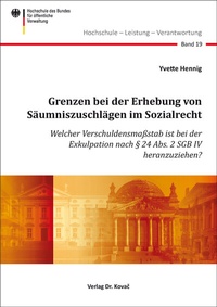 Abbildung von: Grenzen bei der Erhebung von Säumniszuschlägen im Sozialrecht - Kovac, Dr. Verlag