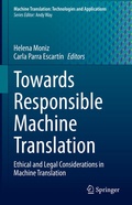 Cover: Towards Responsible Machine Translation - Springer