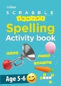 Cover: SCRABBLE (TM) Junior Spelling Activity book Age 5-6 - Collins
