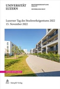 Cover: Luzerner Tag des Stockwerkeigentums 2022 - St&auml;mpfli Verlag