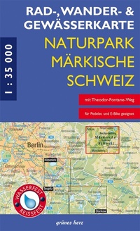 Abbildung von: Rad-, Wander- und Gewässerkarte Naturpark Märkische Schweiz - grünes herz