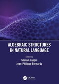 Cover: Algebraic Structures in Natural Language - CRC Press