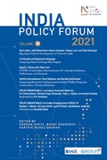 Cover: India Policy Forum 2021 - SAGE Publications India Pvt Ltd