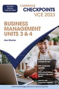 Cover: Cambridge Checkpoints VCE Business Management Units 3&4 2023 - Cambridge University Press