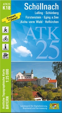 Abbildung von: ATK25-K18 Schöllnach (Amtliche Topographische Karte 1:25000) - Landesamt für Digitalisierung, Breitband und Vermessung, Bayern