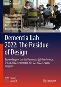Cover: Dementia Lab 2022: The Residue of Design - Springer
