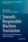 Cover: Towards Responsible Machine Translation - Springer