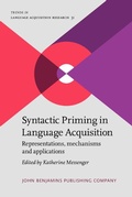 Cover: Syntactic Priming in Language Acquisition - John Benjamins Publishing Company
