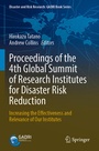 Cover: Proceedings of the 4th Global Summit of Research Institutes for Disaster Risk Reduction - Springer