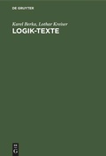 Cover: Logik-Texte - De Gruyter