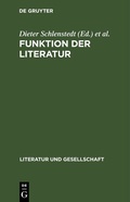 Cover: Funktion der Literatur - De Gruyter