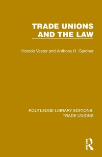 Abbildung von: Trade Unions and the Law - Routledge
