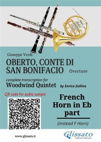Abbildung von: French Horn in Eb part of "Oberto" for Woodwind Quintet - Glissato Edizioni Musicali