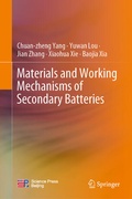 Cover: Materials and Working Mechanisms of Secondary Batteries - Springer