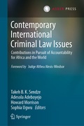 Bild: Contemporary International Criminal Law Issues - T.M.C. Asser Press