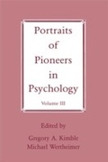 Cover: Portraits of Pioneers in Psychology - Psychology Press Ltd