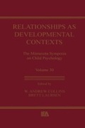 Cover: Relationships as Developmental Contexts - Psychology Press Ltd