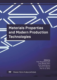 Enlarge image Cover: Materials Properties and Modern Production Technologies - Trans Tech Publications Ltd
