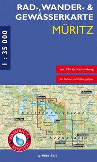 Abbildung von: Rad-, Wander- und Gewässerkarte Müritz - grünes herz
