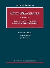 Enlarge image Cover: 2022 Supplement to Civil Procedure - Foundation Press
