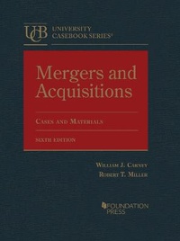 Abbildung von: Mergers and Acquisitions - Foundation Press