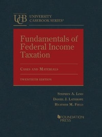 Enlarge image Cover: Fundamentals of Federal Income Taxation - West Academic Press