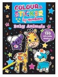 Enlarge image Cover: Colour and Sticker by Numbers Baby Animals - Bookoli Limited
