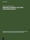 Cover: &Uuml;bersetzungen aus dem Tocharischen II - De Gruyter