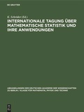 Cover: Internationale Tagung &uuml;ber mathematische Statistik und ihre Anwendungen - De Gruyter