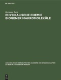 Cover: Physikalische Chemie biogener Makromolek&uuml;le - De Gruyter