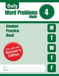 Cover: Daily Word Problems Math, Grade 4 Student Workbook (5-Pack) - Evan-Moor Educational Publishers