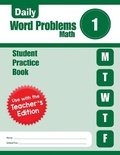 Cover: Daily Word Problems Math, Grade 1 Student Workbook (5-Pack) - Evan-Moor Educational Publishers