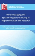 Cover: Translanguaging and Epistemological Decentring in Higher Education and Research - Multilingual Matters