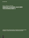 Cover: &Uuml;bersetzungen aus dem Tocharischen II - De Gruyter