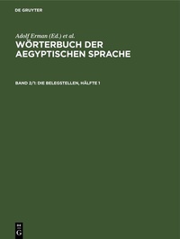 Abbildung von: Die Belegstellen, Hälfte 1 - De Gruyter