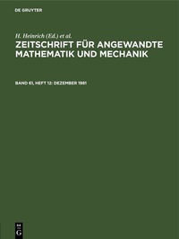 Abbildung von: Dezember 1981 - De Gruyter