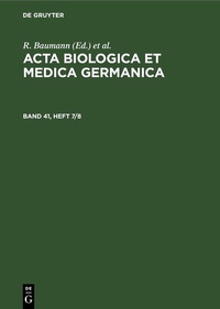 Abbildung von: Acta Biologica et Medica Germanica. Band 41, Heft 7/8 - De Gruyter