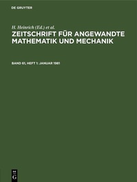Abbildung von: Januar 1981 - De Gruyter
