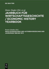 Abbildung von: Inhaltsverzeichnis und Autorenverzeichnis der Jahrgänge 1968 bis 1972 - De Gruyter