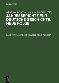 Abbildung von: Teil 2. Register - De Gruyter