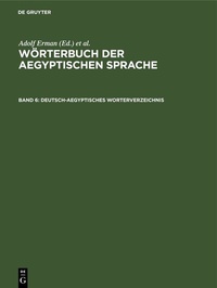 Abbildung von: Deutsch-aegyptisches Worterverzeichnis - De Gruyter