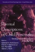 Cover: Parental Descriptions of Child Personality - Psychology Press Ltd