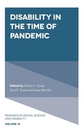 Cover: Disability in the Time of Pandemic - Emerald Publishing Limited