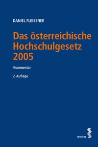 Abbildung von: Das österreichische Hochschulgesetz 2005 - Facultas
