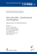 Bild: Zehn Jahre ZPO - Zwischenstand und Perspektive - Stämpfli Verlag