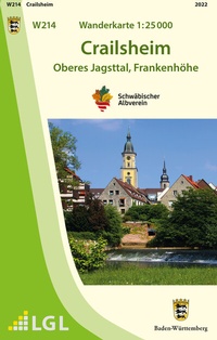 Abbildung von: W214 Wanderkarte 1:25 000 Crailsheim - Landesamt für Geoinformation und Landentwicklung Baden-Württemberg (LGL)