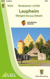 Abbildung von: W254 Wanderkarte 1:25 000 Laupheim - Landesamt für Geoinformation und Landentwicklung Baden-Württemberg (LGL)