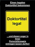 Cover: Einen legalen Doktortitel bekommen - neobooks